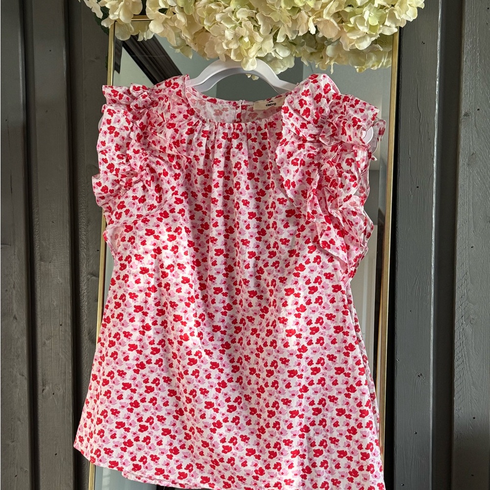 Floral Ruffle Blouse